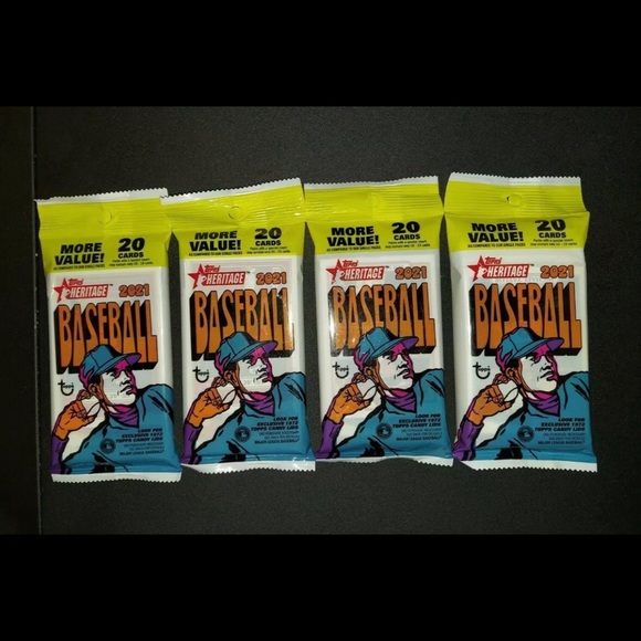 2021 Topps Heritage Baseball MLB Value Fat Pack x4